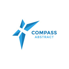 Obraz premium Abstract compass graphic design template vector illustration