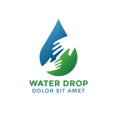 Water drop graphic design template vector illustration