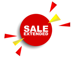 red vector banner sale extended