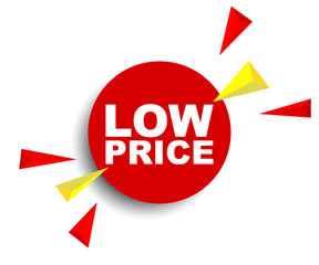 red vector banner low price