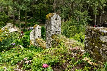 The Castle of the Moors, Castelo dos Mouros, is a hilltop medieval castle in Sintra, Portugal