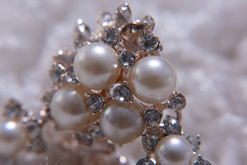 pearl bolls on background