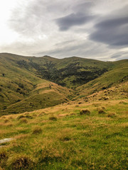 Fototapeta na wymiar Scenic landscape on the track to Washpen Falls, South Island, New Zealand 