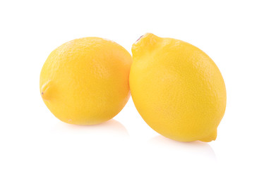 Lemon on white background