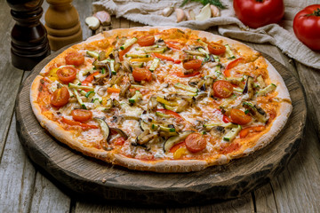 Pizza with vegetables vegetarian