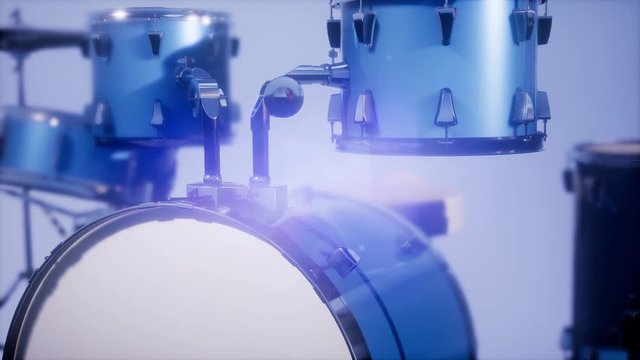 4k drum set with DOF and lense flair