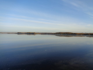 Утро на реке осень туман  солнце утка донки рыба