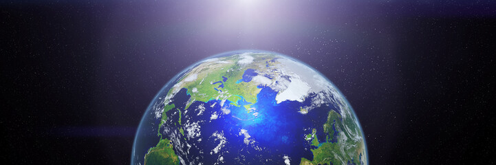 planet Earth, the blue planet in the solar system