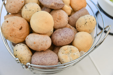 Group of bun in basket