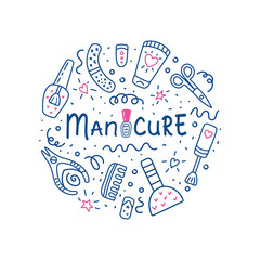 Nail salon manicure studio concept sign polish 