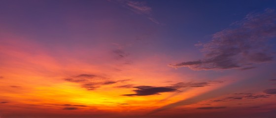 Naklejka premium Panorama twilight sky nature background