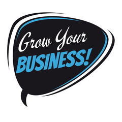 grow your business retro speech bubble