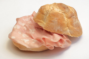 panino con mortadella e affettato, sandwich with mortadella and sliced © picture10