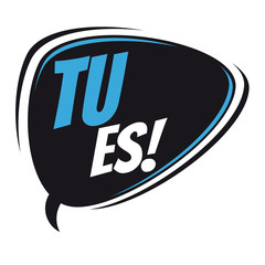 german tu es retro speech balloon