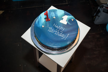 Big cake for celebration 1 year anniversary