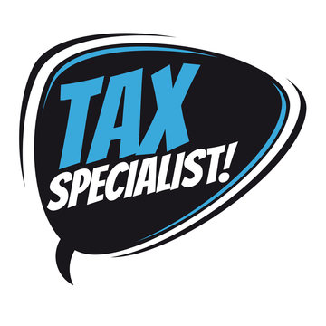 tax specialist retro speech balloon
