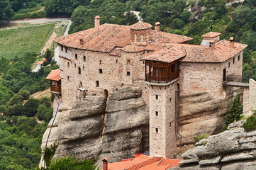 The Orthodox medieval monastery on top rock Meteora. © GKor