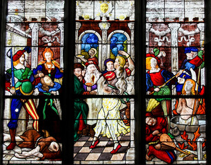Stained Glass of the Beheading of St John the Baptist and the Dance of Salome