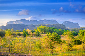 Vinales valley in Cuba, beautiful countryside, UNESCO Heritage