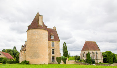 Fototapeta premium Manoir de la Vove in the natural park of Perche, near Mortagne in France