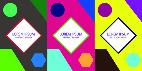 abstract geometric banner