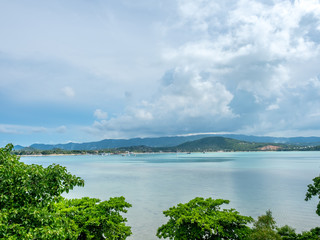 Fototapeta na wymiar Seascape view of Samui island, Thailand