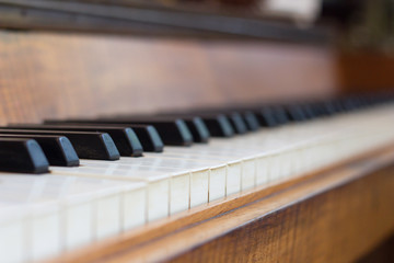 piano keyboard closeup