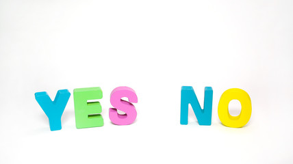 ' YES ' or ' NO ' Colorful Letter Wood 