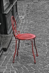 a red chair