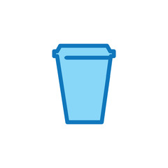 flat vector icon drink glass, vector illustration