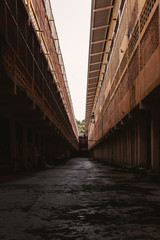 The condition of the horrible alleyways of the old building.