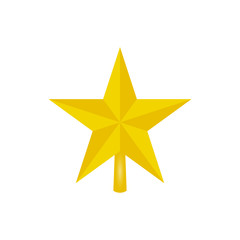 Christmas star vector. Golden star