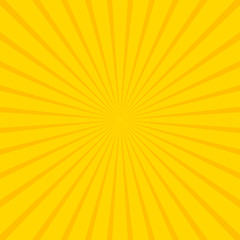 Yellow abstract sun rays vector background
