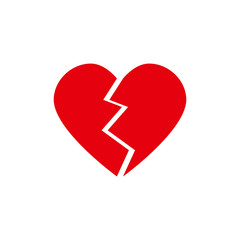Broken heart vector