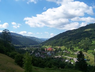 village in karpatian mountains