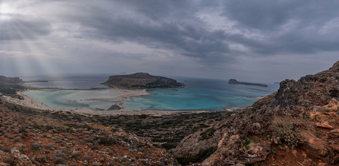 Tropical beach. Balos lagoon on the Crete Island. Greece