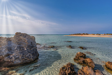 Elafonisi, one of the most famous beaches in the world, Crete, Greece