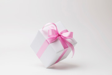 White gift box with copy space