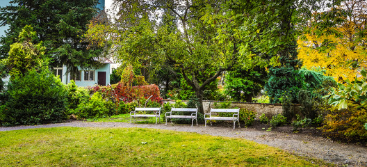 Prague autumn parks.