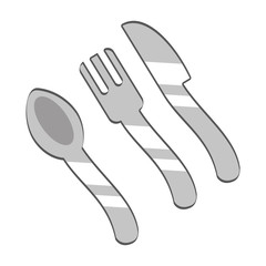 cutlery set sketch. Spoon fork and knife vector. illustration isolated
