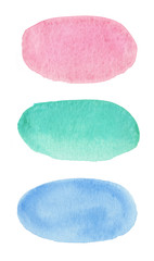 Set of Watercolor ellipse Spot background Textures 