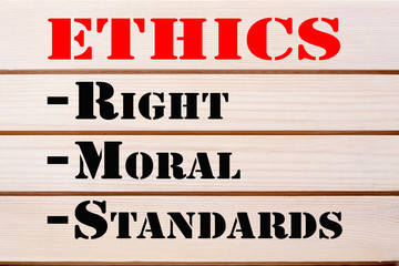 Fototapeta premium Ethics Right Moral Standards