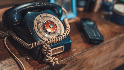 Antique Black Desk Telephone