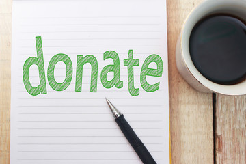 Donate, Motivational Business Charity Sharing Words Quotes Concept