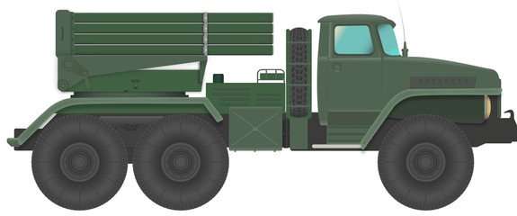 Millitary russian grad rocket launcher © Anton