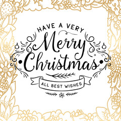 Merry Christmas typography.