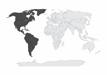 The world map illustration