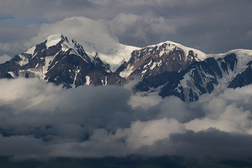 mountains and clouds