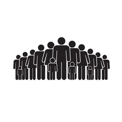 Families group figure on white background icon