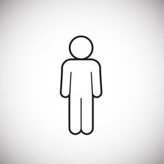 Child figure on white background icon
